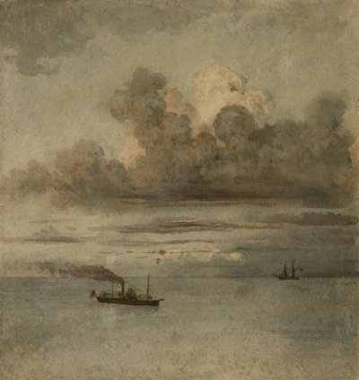 Paysage avec bateaux - Prilidiano Pueyrredon